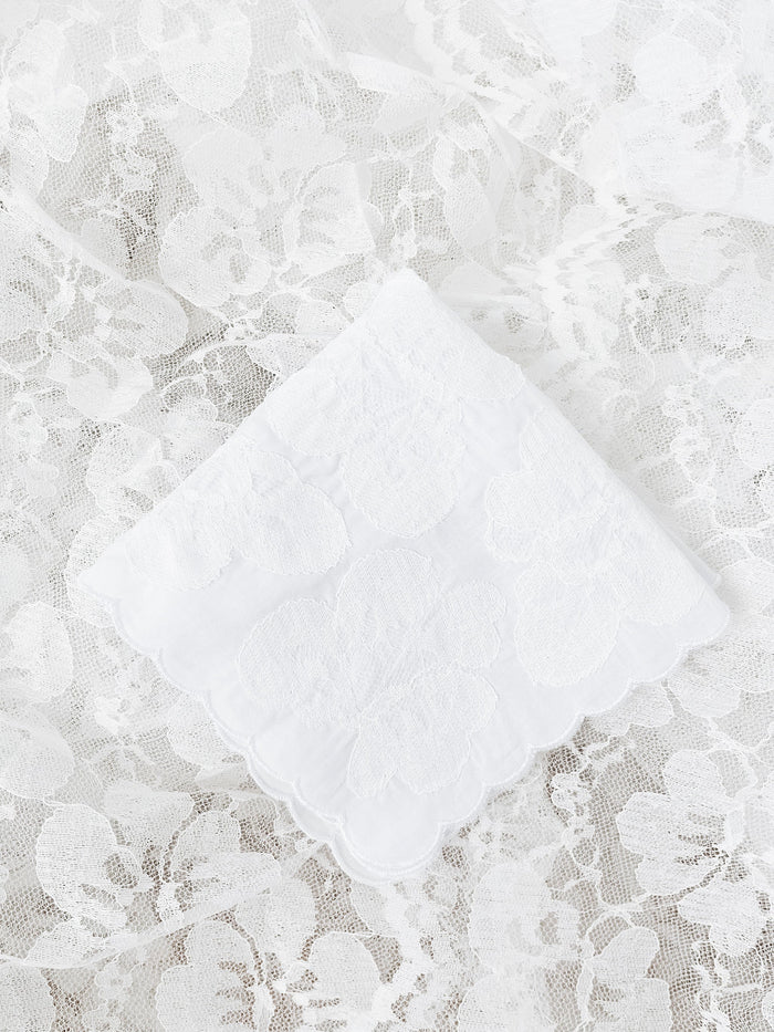 Handkerchief: Made from Mom’s Wedding Dress Lace