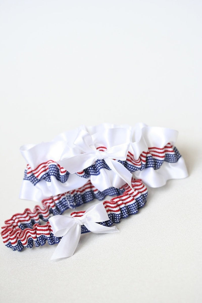 American Flag Garter Set