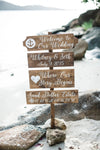 Beach Wedding Directional Sign