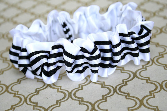 Black and White Striped Garter