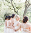 unique bridesmaid portrait - blush wedding in October in Texas