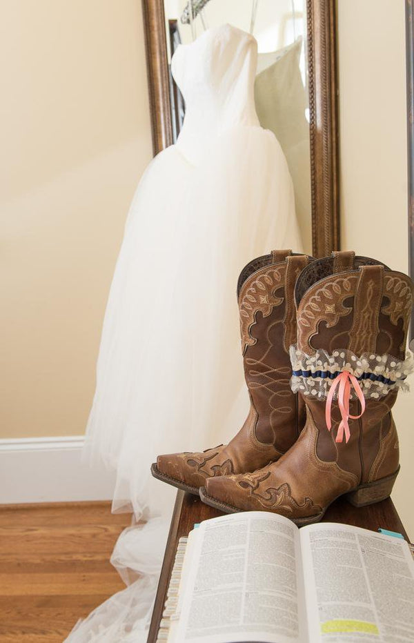 Custom Bridal Garter & Cowboy Boots Custom Bridal Garter & Cowboy Boots