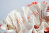 Ivory Lace and Orange Polka Dot Wedding Garter Set