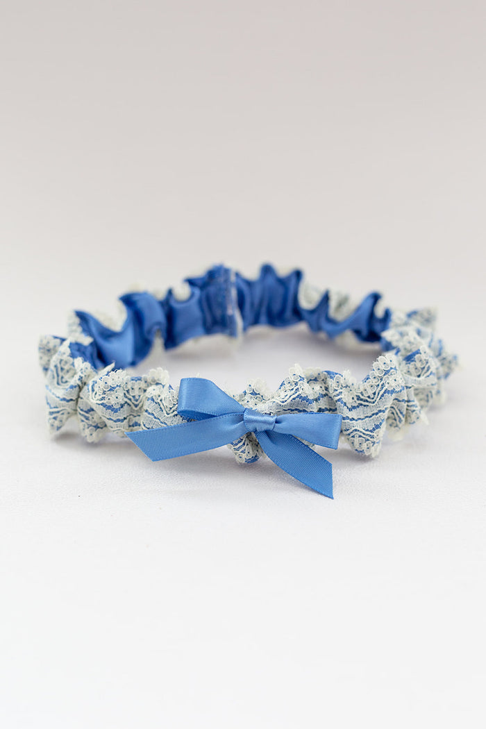 french blue modern bridal garter lingerie