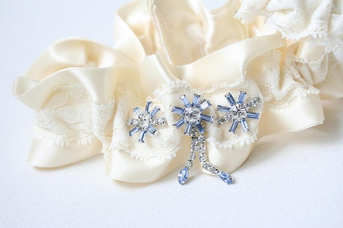 Garter Set: Grandmother's Necklace & Lace