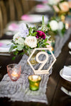 Gold Geometric Wedding Table Number Sign