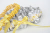 Custom Wedding Garter With Gray, Yellow and Lace