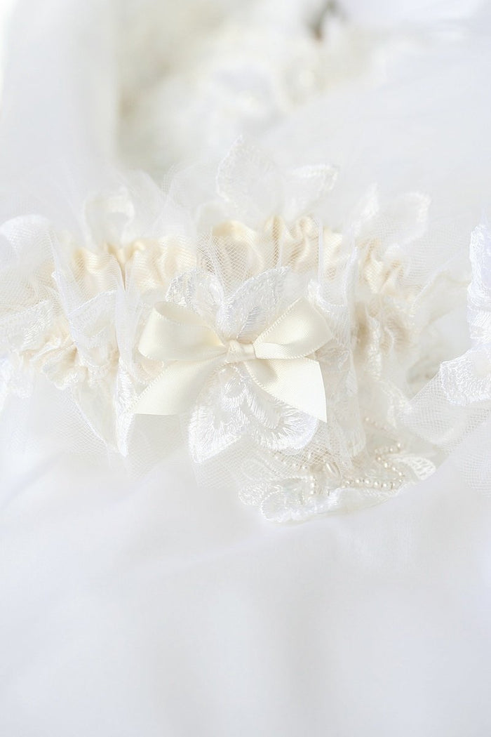 GARTERS FOR SISTERS MADE FROM MOTHER'S WEDDING DRESS