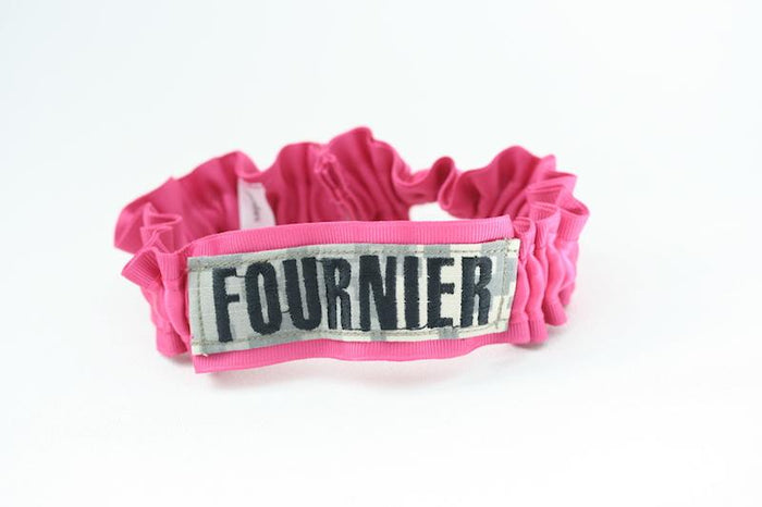 Hot Pink Military Name Tape Garter