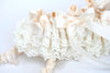Custom Wedding Garter: Ivory Lace Ruffles