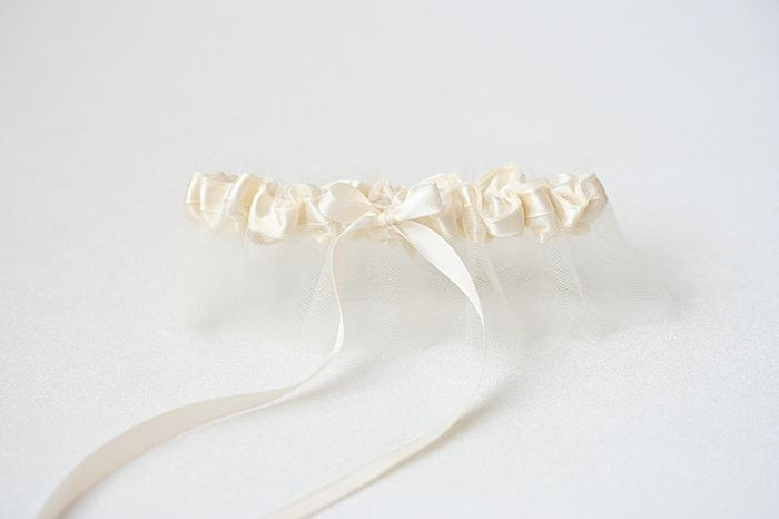 Garter: Ivory Tulle & Satin