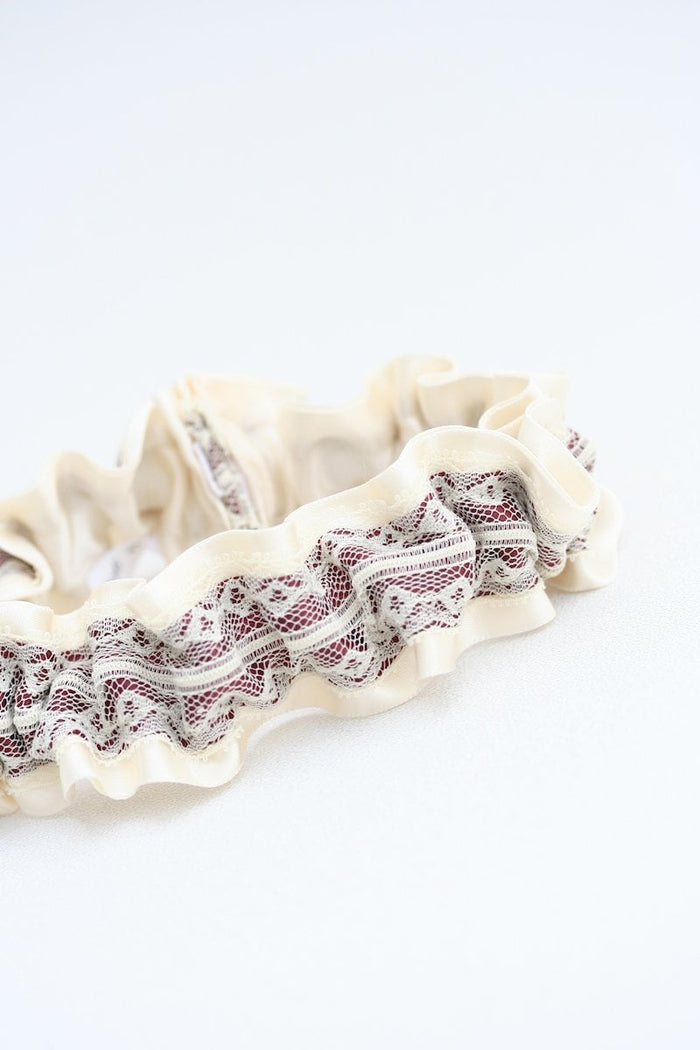 Scarlet Red and Lace Garter