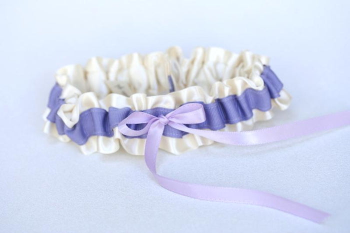 Lavender and Ivory Wedding Garter
