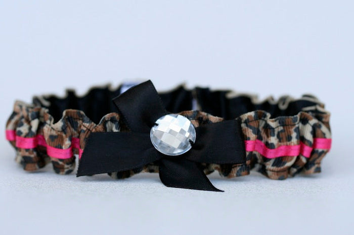 Pink, Leopard Print and Sparkle Garter