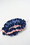 Navy and Coral Custom Embroidered Garter