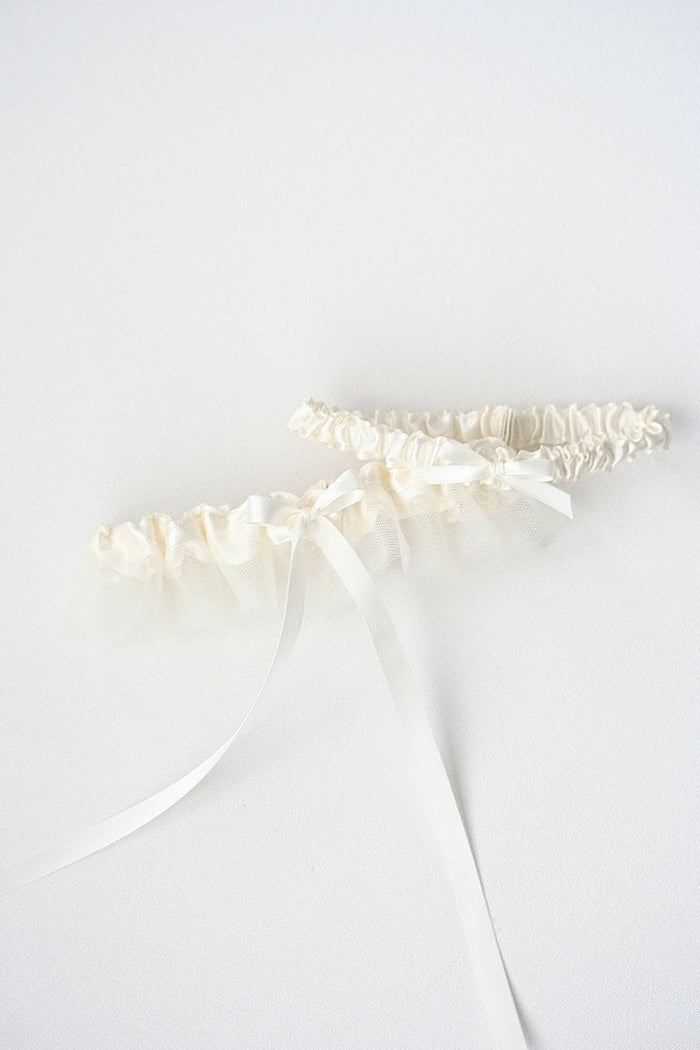Garter Set: Ivory Tulle Skirt