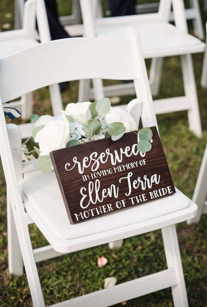 Reserved Seat for Grandparent at Wedding