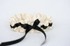 Custom Wedding Garter Set: Ivory and Black