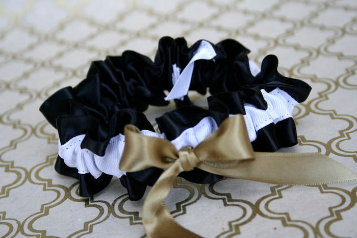 Black, White and Gold Garter
