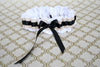 White, Black and Gold Lace Garter