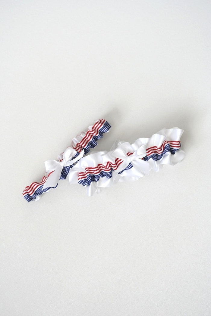 American Flag Themed Garter Set