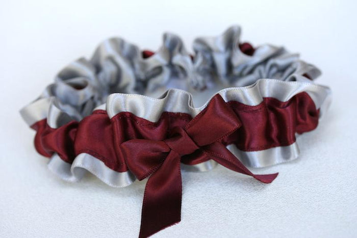 Maroon and Gray Garter
