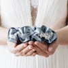 best something blue bride gift, dusty blue and ivory lace wedding garter heirloom handmade by The Garter Girl