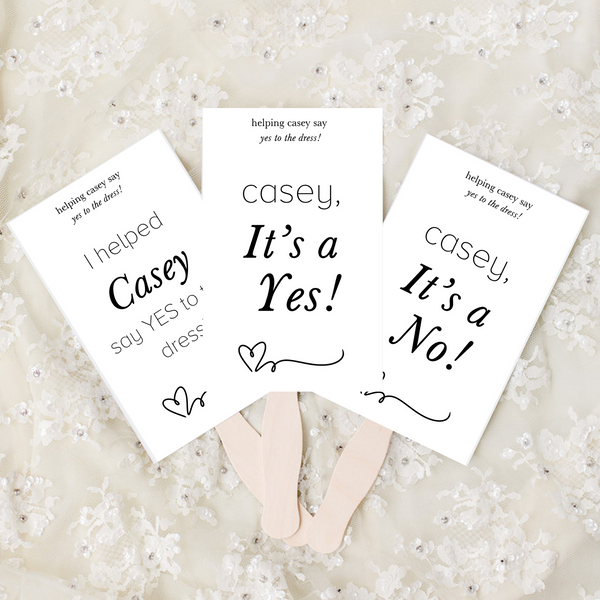 Print My Wedding Dress Shopping Kit - Assembled and Ship My I Said Yes To The Dress Signs - Printed and Shipped - Free Shipping hot