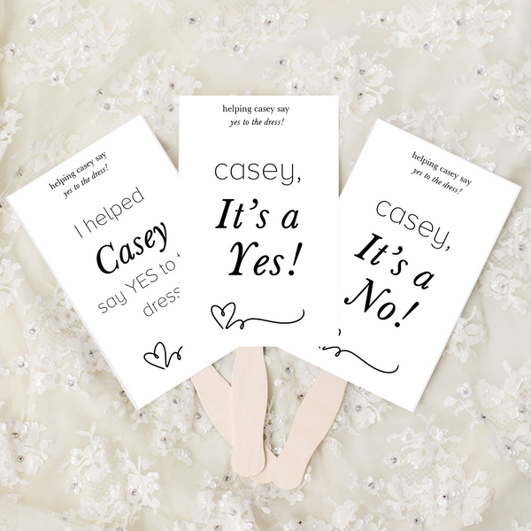 Personalized Wedding Dress Shopping Voting Signs, Easy Bridal DIY personalized-wedding-dress-shopping-voting-signs-easy-bridal-diy