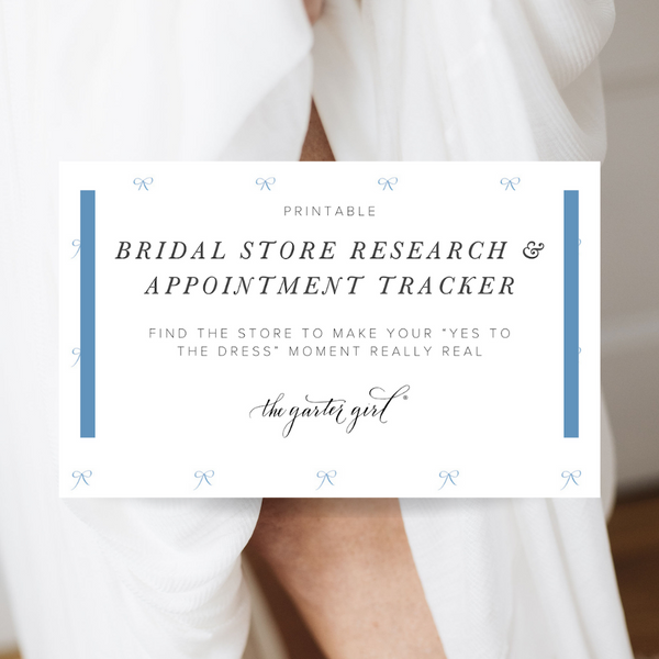 Bridal Dress Shop Research, Wedding Dress Appointment Organizer Printable