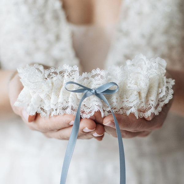 white garter belt wedding Ruffle Lace Wedding Garter | Perfect Bride Gift | The Garter Girl Medium (19