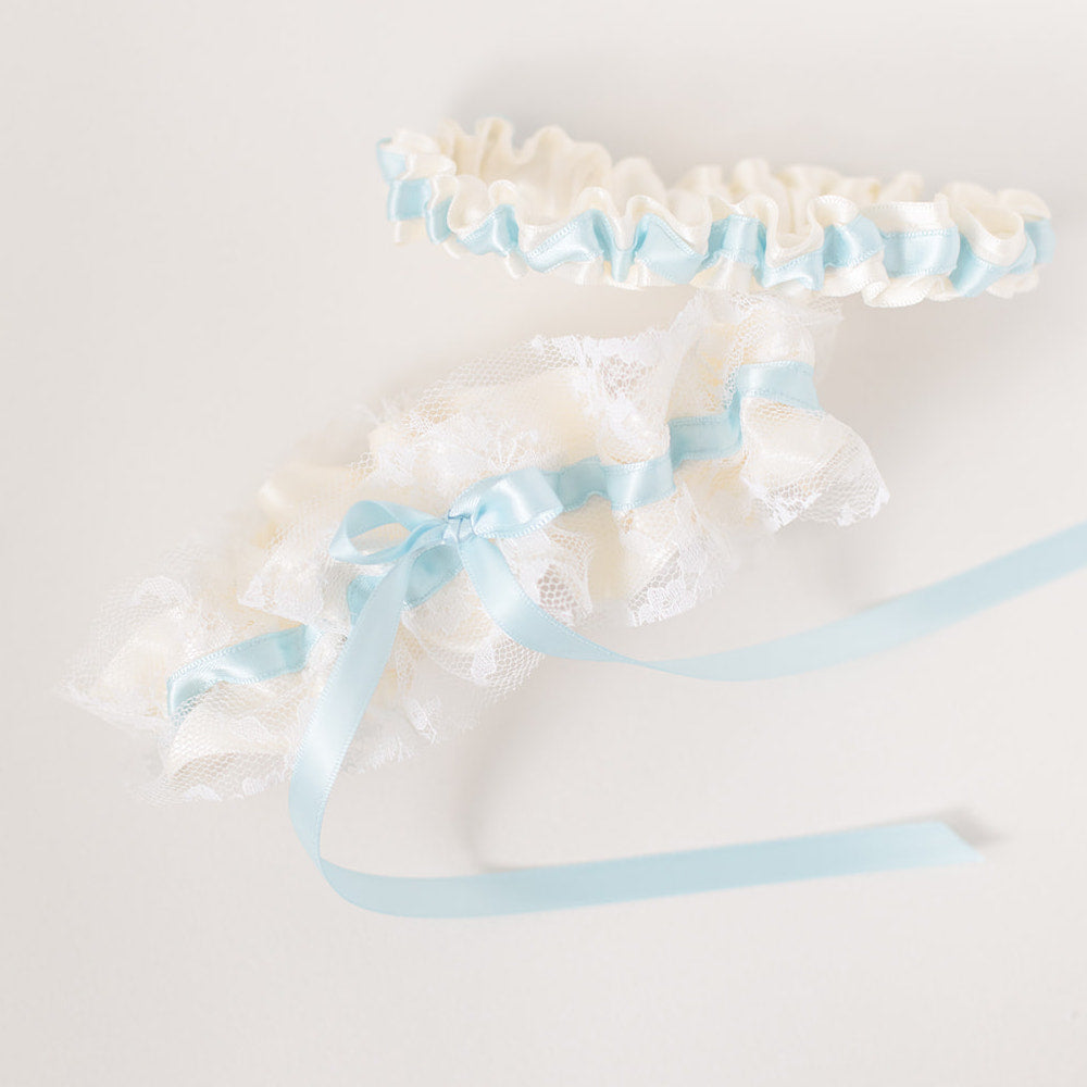 Shop our heirloom wedding garter sets handmade by luxury wedding garter designer, The Garter Girl