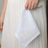 heirloom wedding handkerchief made with bride's mother's wedding dress lace by The Garter Girl