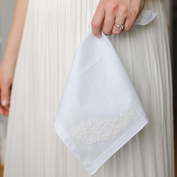 Custom Wedding Handkerchief Handmade w Your Material