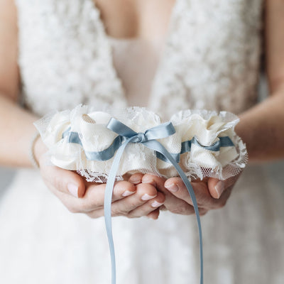 gorgeous lace wedding garter heirloom handmade by The Garter Girl