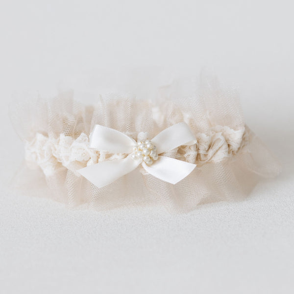 Most Luxurious Gift For Bride | Pearl & Lace Wedding Garter Medium (19 - 23 inches) / Add Tossing Garter ($38) / Add Personalized Embroidery (+$76) Most Luxurious Gift For Bride | Pearl & Lace Wedding Garter Medium (19 - 23 inches) / Add Tossing Garter ($38) / Add Personalized Embroidery (+$76)