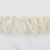 Shop our heirloom wedding garter with ivory lace and bow.