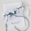 gorgeous white lace wedding garter heirloom handmade by The Garter Girl