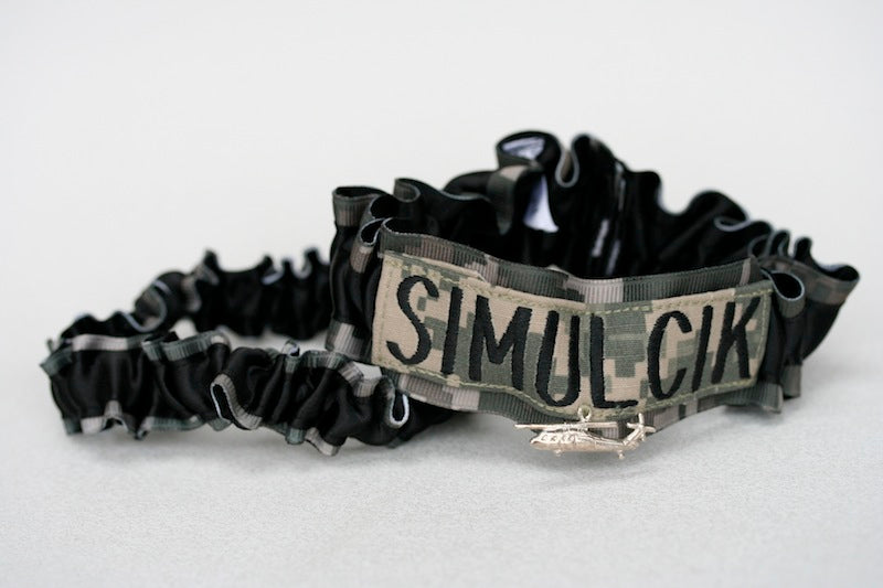 Camouflage and Military Name Tape Garter Set