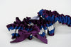 Purple, Gray and Royal Blue Garter Set