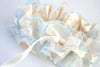Ivory and Blue Vintage Lace Wedding Garter