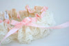 Pink and Ivory Lace Garter