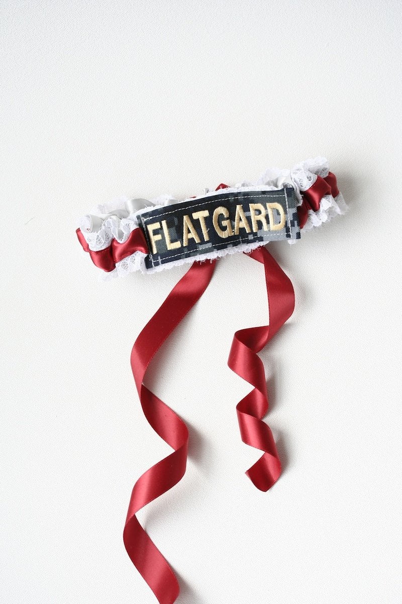 Custom Wedding Garter Spotlight: Girlie Military