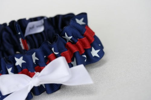 Custom Wedding Garter: Patriotic Theme