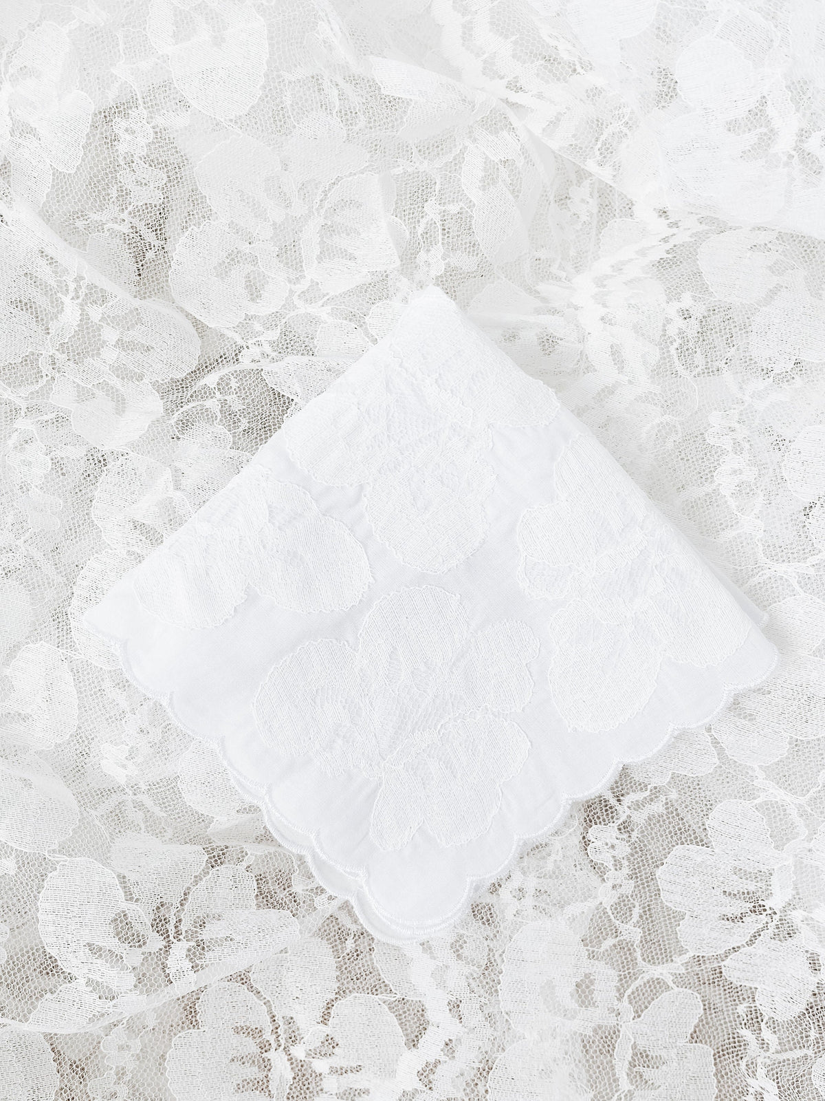 Handkerchief: Made from Mom’s Wedding Dress Lace