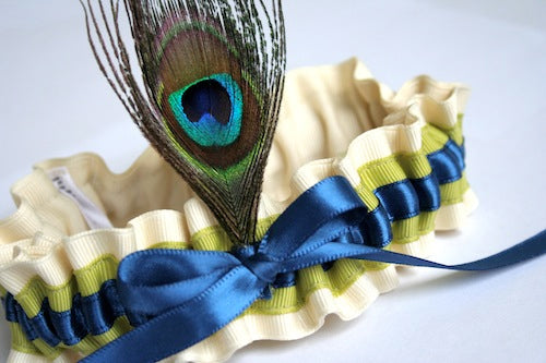 Peacock Feathered Garter
