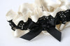 Ivory and Black Lace Garter