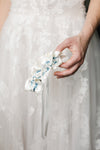 blue wedding garter hand made by The Garter Girl