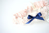 Custom Garter Spotlight: Blush, Navy Blue and Lace