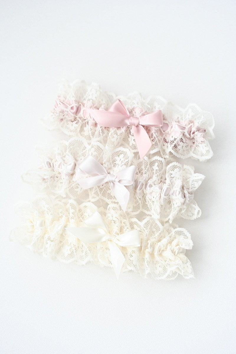 Garter Sets: Shades of Blush
